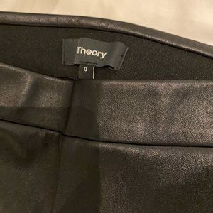 NWOT Theory Abdelle leather leggings size 0